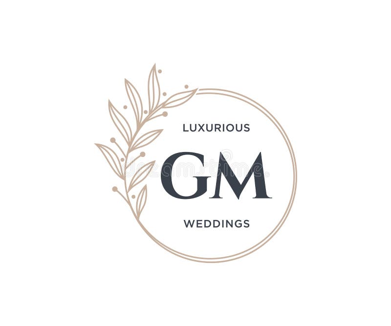 GM Initial Wedding Monogram Logo Stock Vector - Illustration of beautiful,  invitation: 221524429