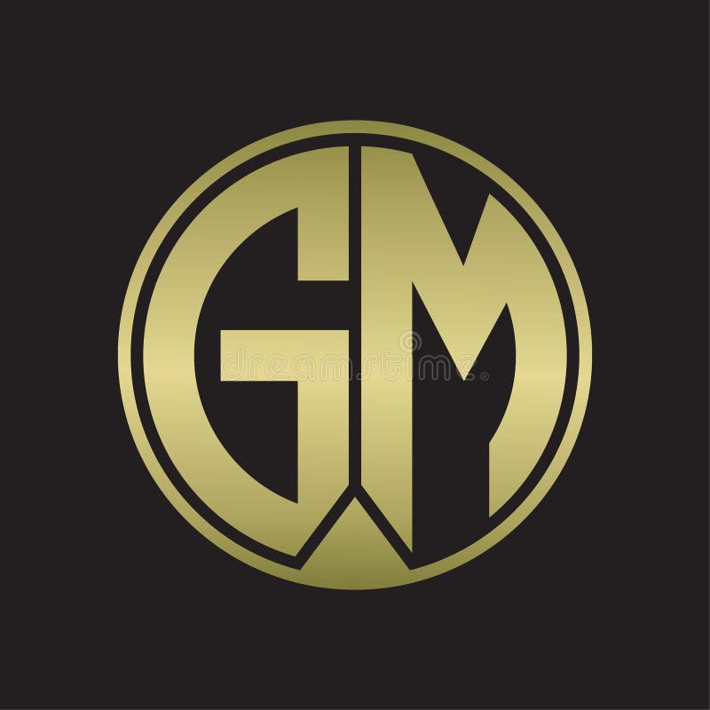 crown monogram gm logo design