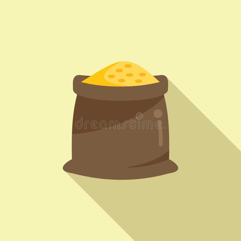 Gmo grain sack icon flat vector. żywność rolna ilustracji