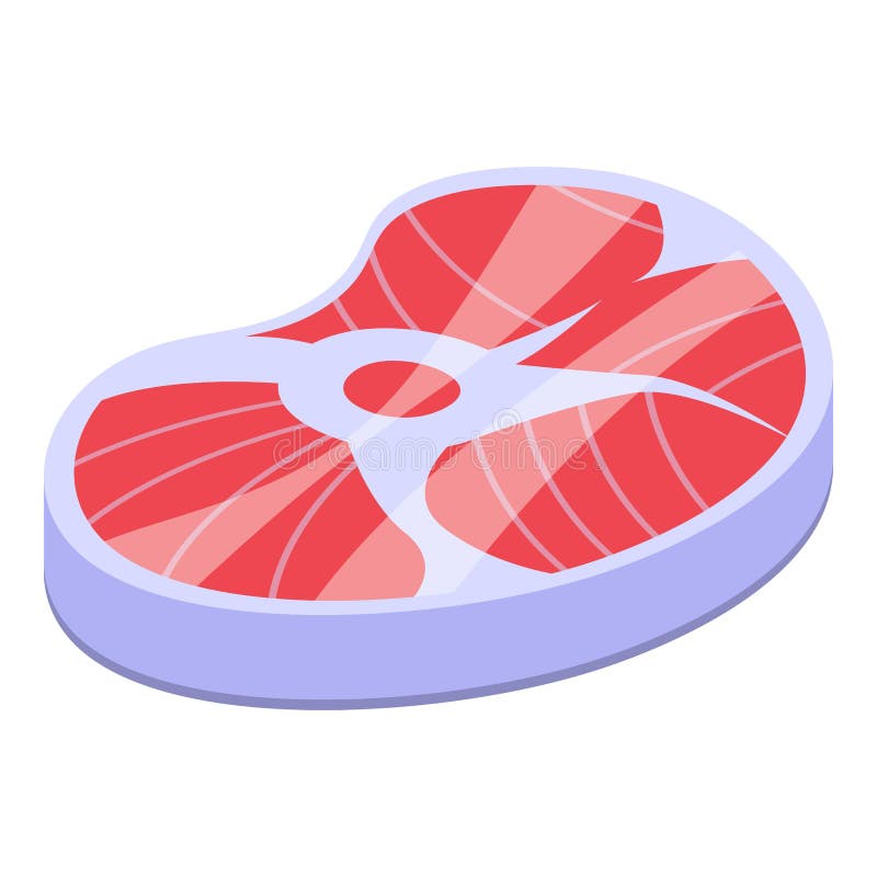 Gmo meat icon, isometric style stock illustration