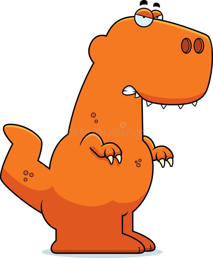 Gniewny kreskówki Tyrannosaurus Rex ilustracji Gniewny kreskówki Tyrannosaurus Rex ilustracji