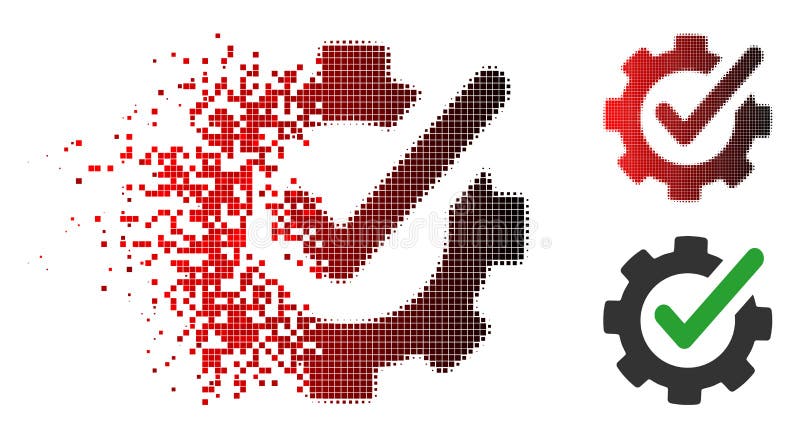 GnistrandePixelated rastrerad kontrollerande Asistance symbol stock illustrationer GnistrandePixelated rastrerad kontrollerande Asistance symbol stock illustrationer