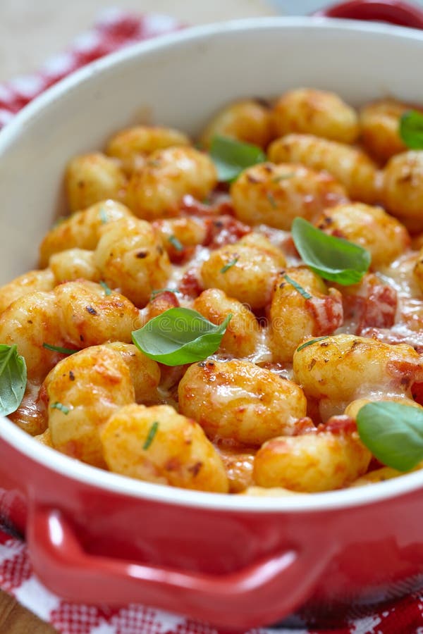 Gnocchi With Tomato Sauce And Parmesan Cheese Stock Image - Image of ...