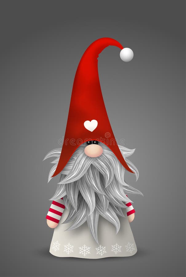 Gnome scandinave traditionnel de Noël, Tomte, illustration