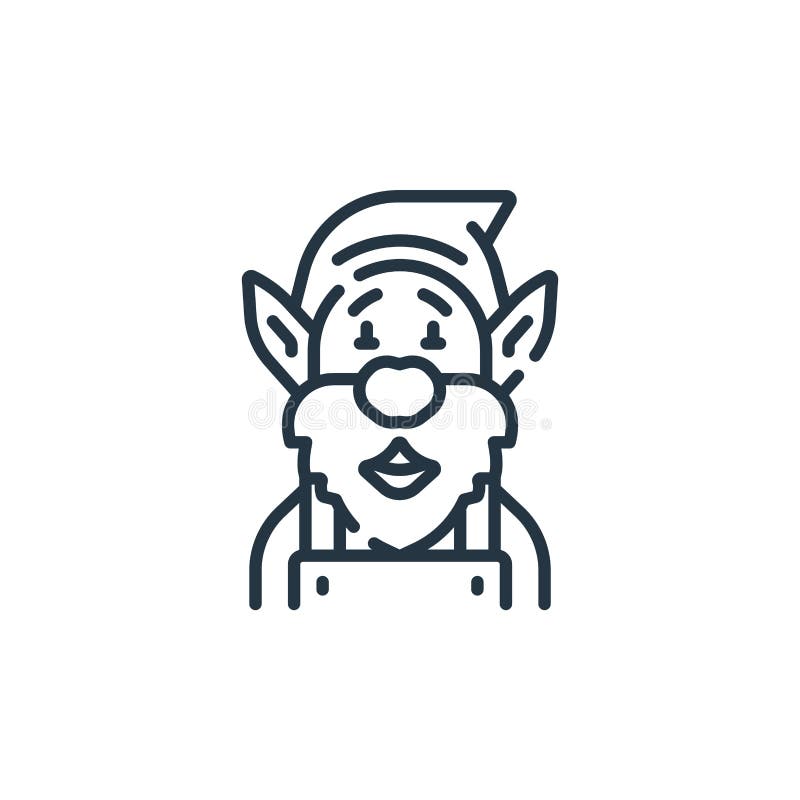 Download Gnome Icon Vector From Christmas Collection. Thin Line ...