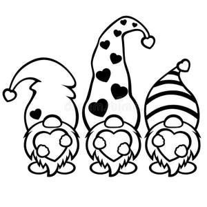 Free Valentine Gnome Coloring Pages Coloring Pages