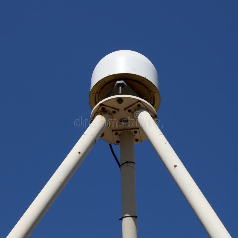 GNSS Geodetic Receiver Works Autonomously in the Field Stock Photo Image of location