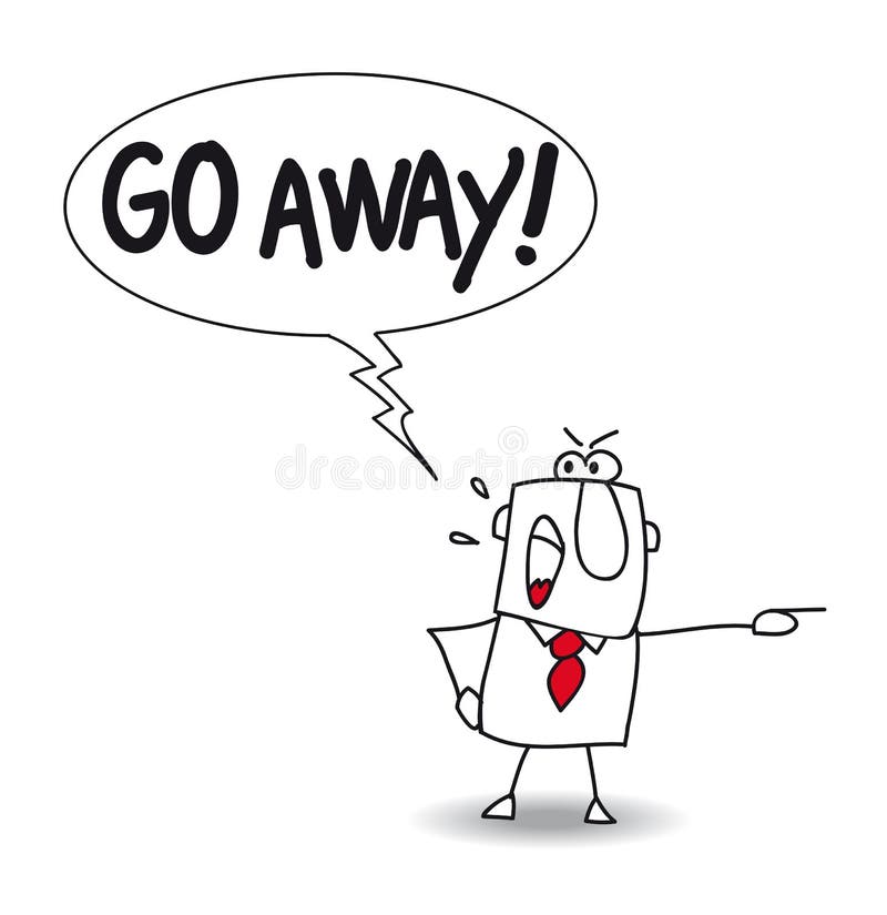 Go away stock vector. Illustration of discontent, concept - 44706943