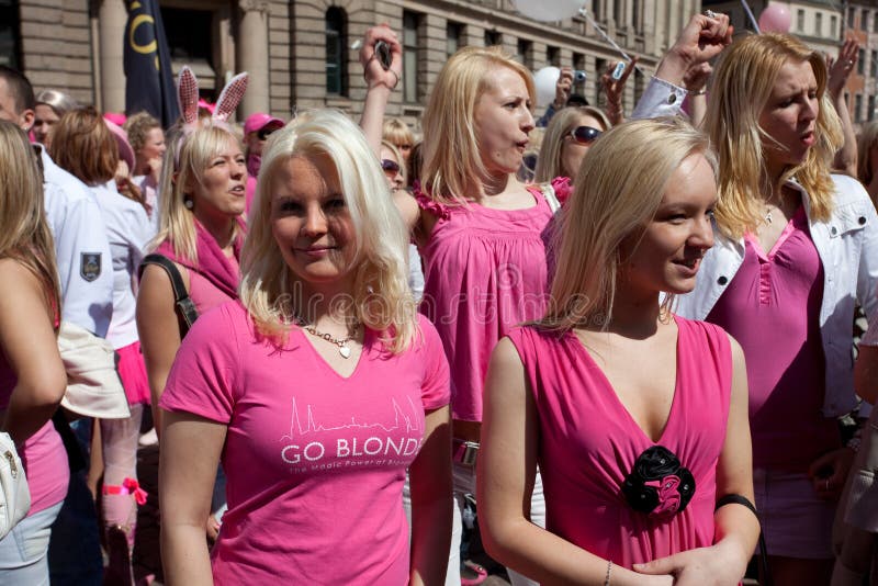 Go Blonde parade in Riga. 