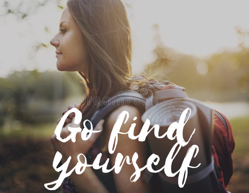 Go Find Yourself Aspirations Goal Success Concept stock image