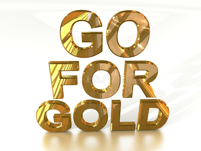 Go for Gold stock illustration. Illustration of icon 18148074