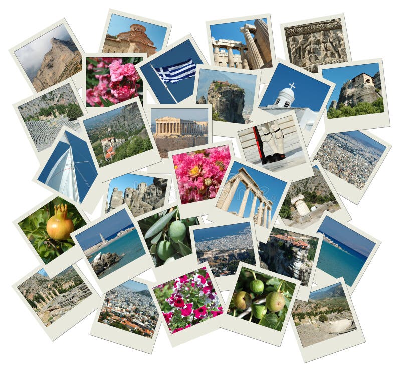 Go Greece - background with travel photos