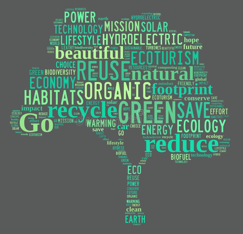 Go Green Eco Friendly Concept Stock Illustration Illustration of