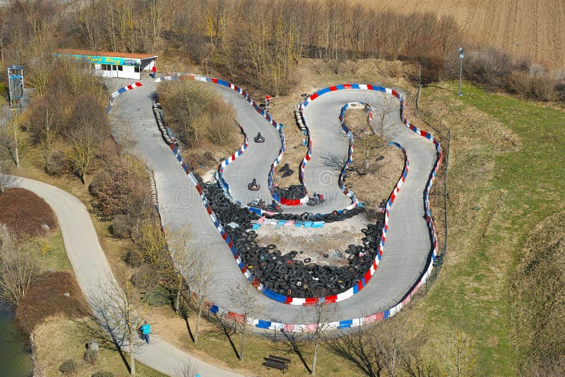 Go-kart racing track aerial stock photography Go-kart racing track aerial stock photography