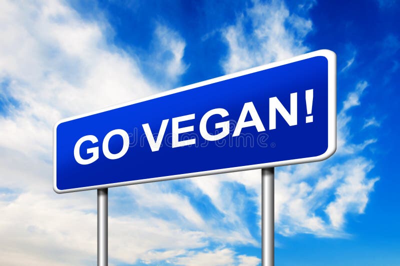 Go Vegan Road Sign stock photography Go Vegan Road Sign stock photography