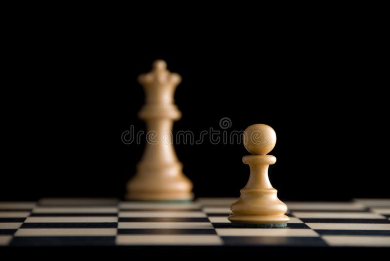 Power And Lonelinessthe Most Powerful Chess Piece Stock Photo