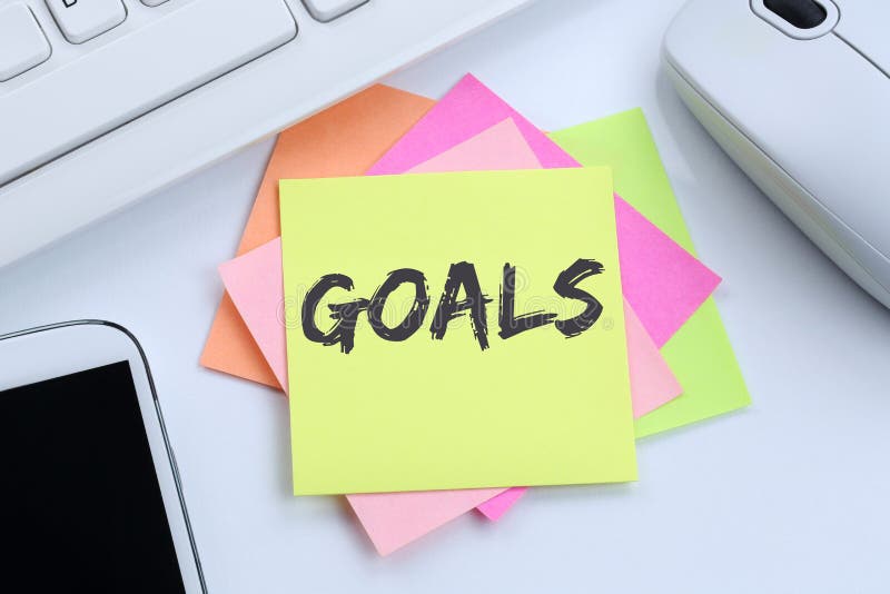 Goal Goals To Success Aspirations and Growth Business Concept De Stock