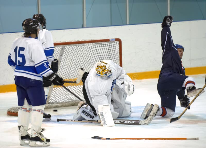 Hockey goalie action blur stock photo. Image of action 29657786