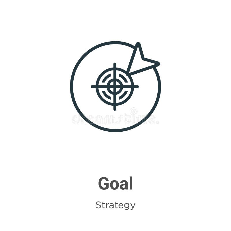 Goal Vector Icon on White Background. Flat Vector Goal Icon Symbol Sign
