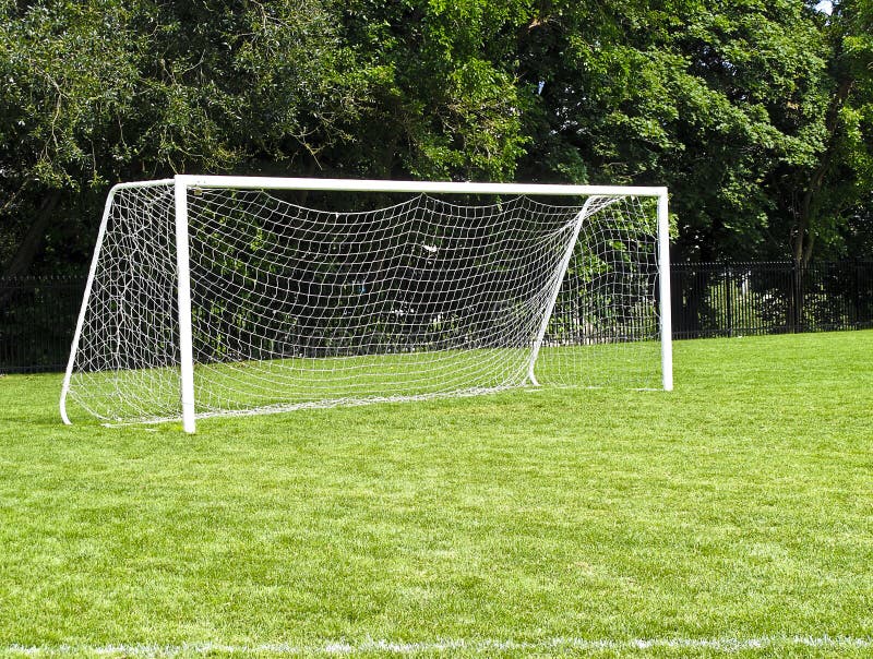 Goal Posts on soccer field stock photo. Image of match 15334012
