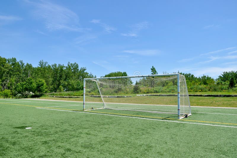 Goal Posts on soccer field stock photo. Image of match 15334012