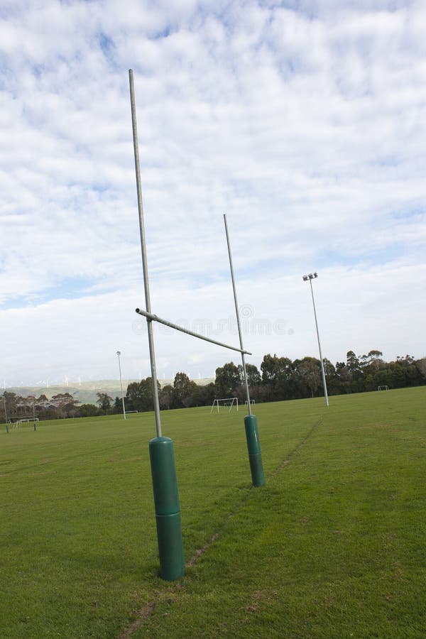 Goal Posts Stock Photo Image Of Blue Line Rugby Goal 33248810