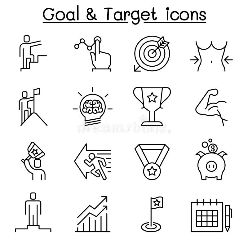 Goal, Target, Self improvement, aim, and purpose icon