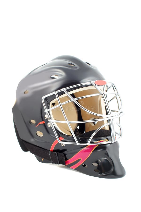 Goalie helmet stock image. Image of padded, black, protector 7292551