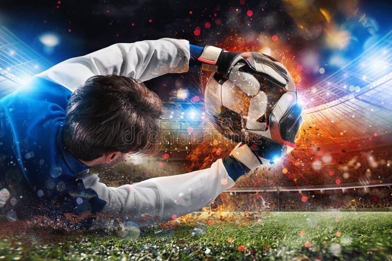 Fiery Soccer Ball Bet Concept Analysis Foto stock 2293061155