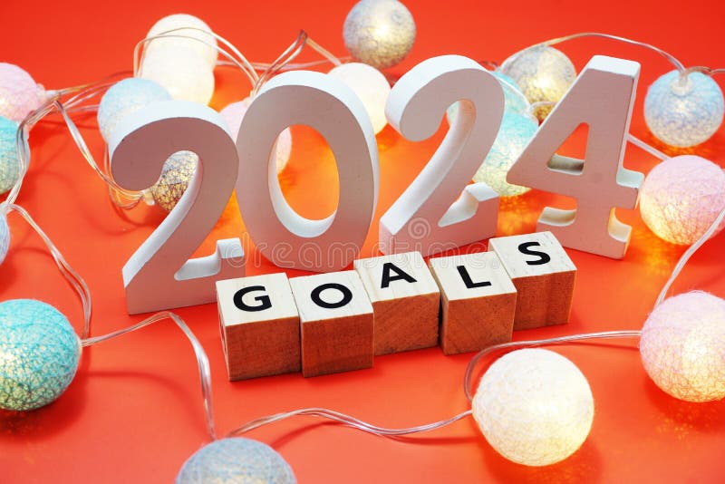 Goals 2024 Written on Highway Road To the Mountain Stock Image Image