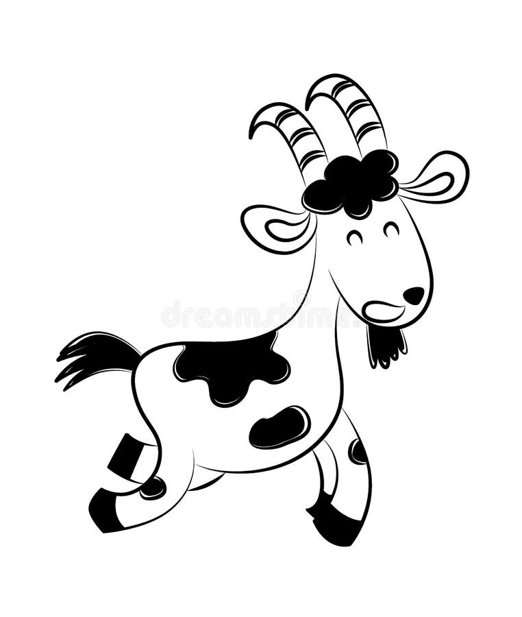 Goat Cartoon Vector stock vector. Illustration of year - 43983663