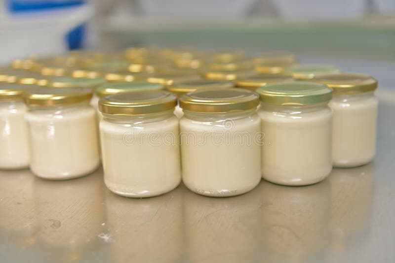 Goat Cheese Cream, in Glass Jars Stock Image Image of sour, gourmet