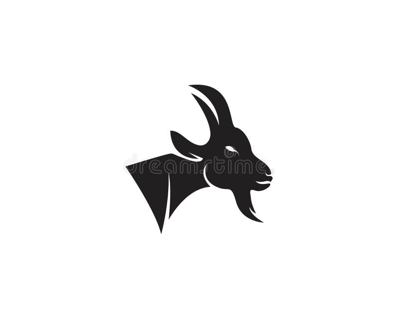 Goat Head Logo Vector Illustration Stock Illustration - Illustration of