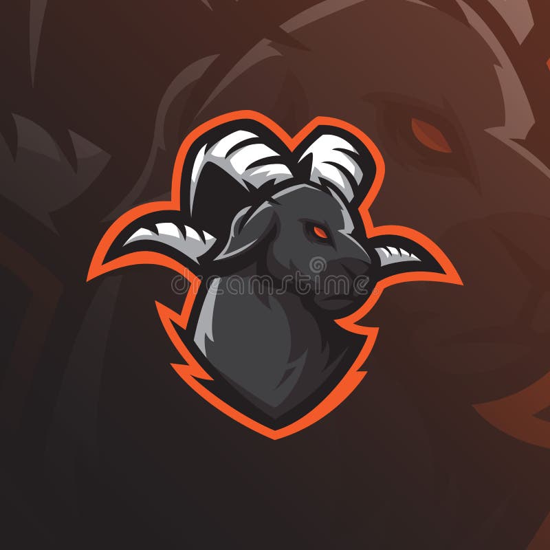 Goat mascot logo design vector with modern illustration concept style for badge, emblem and tshirt printing. goat head royalty free illustration Goat mascot logo design vector with modern illustration concept style for badge, emblem and tshirt printing. goat head royalty free illustration