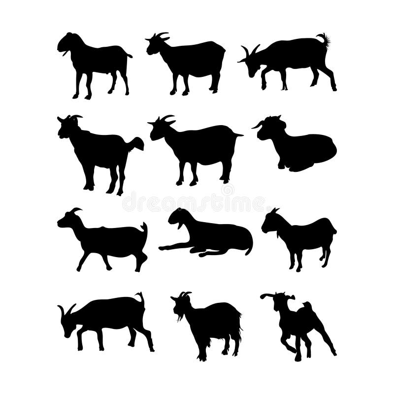 Goat Silhouette Collection Vector Stock Vector Illustration of silhouette, wild 278324126