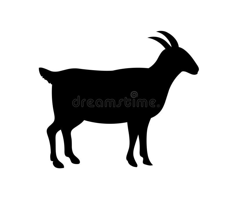 Goat Silhouette Vector Illustration Stock Vector Illustration of goats, white 220544110