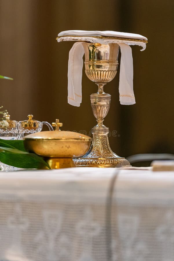 The Goblet during the Eucharist Stock Photo - Image of gift, mass ...