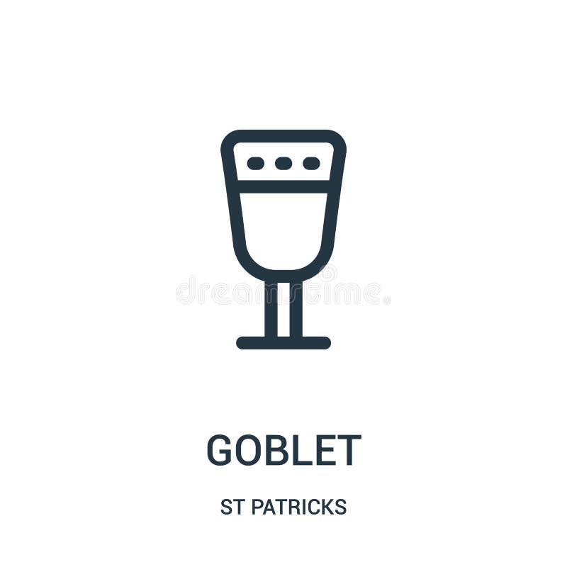 Goblet Icon Vector From St Patricks Collection. Thin Line Goblet