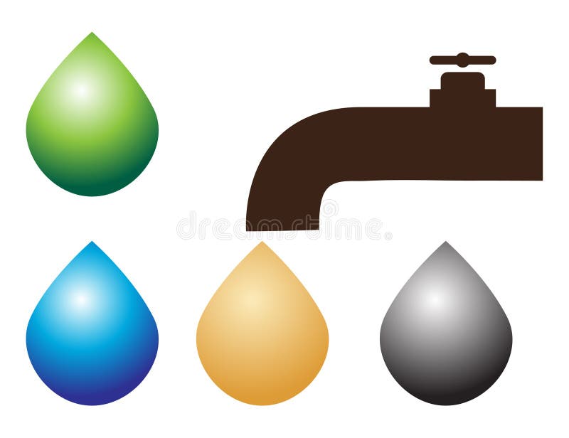 Illustration of drops on white background. Illustration of drops on white background