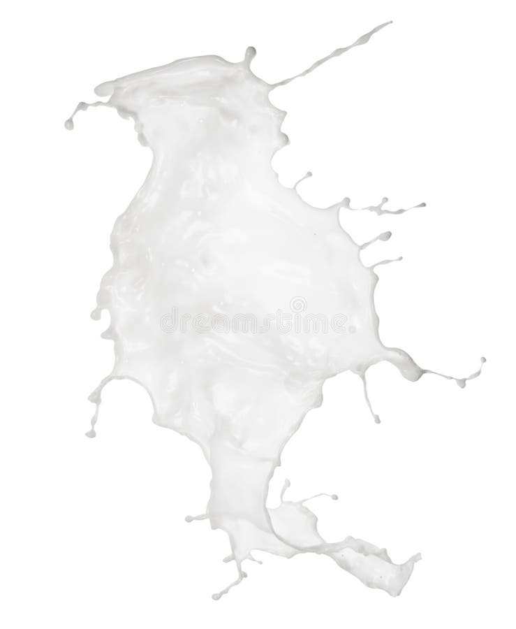 Gocce e schizzi di latte fotografie stock