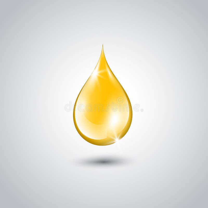 Goccia dell'oro dell'essenza dell'olio