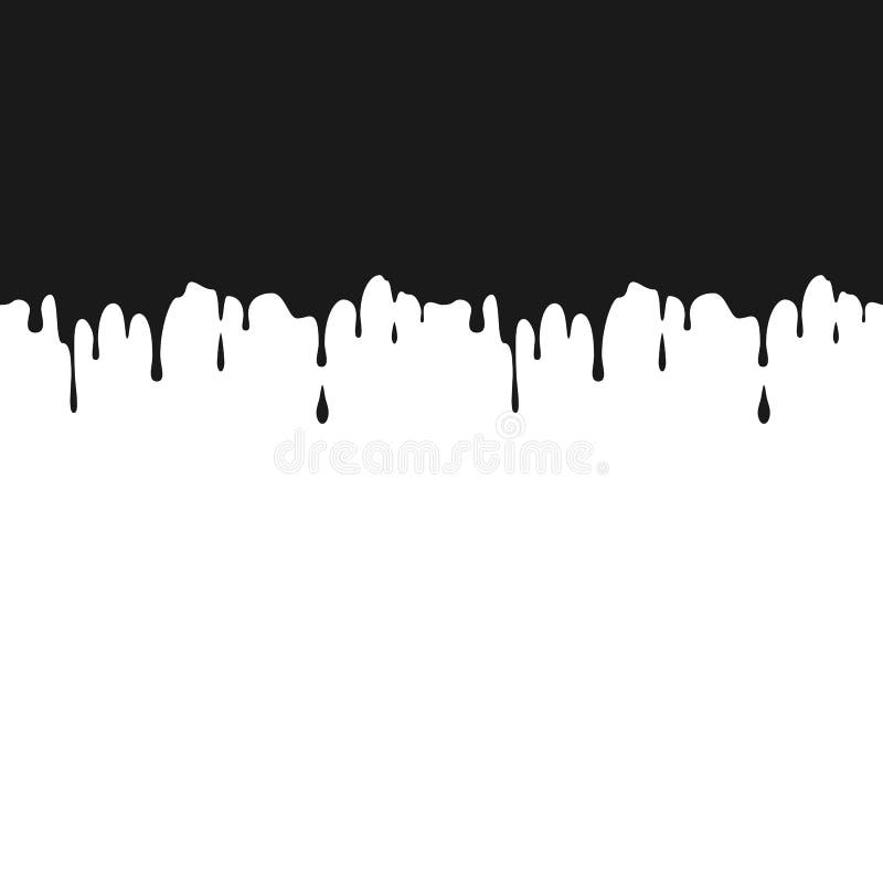 Black ink drips. Seamless Dripping Paint Texture. Splatters and Dripping. Vector illustration isolated on white background. Black ink drips. Seamless Dripping Paint Texture. Splatters and Dripping. Vector illustration isolated on white background.