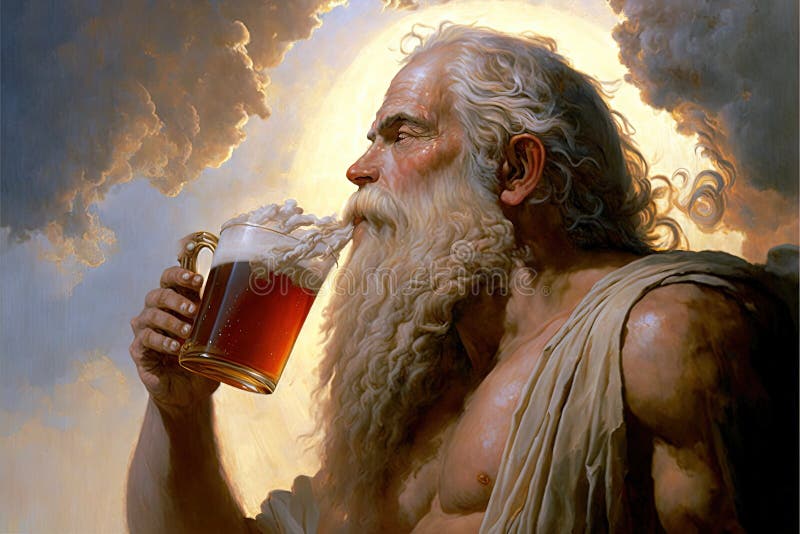 God Drinking a Beer Generative Ai Stock Illustration Illustration of valentine, bottle 265167513