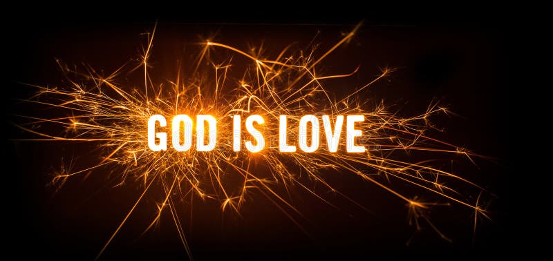 God is Love Title on Dark Background. Stock Illustration - Illustration of  energy, divine: 48623812