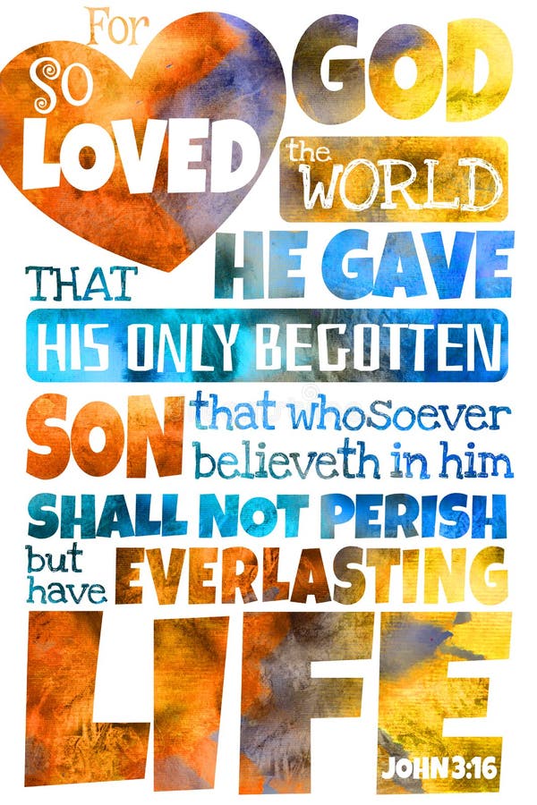 For God so Loved the World John 3:16 King James Version Stock Illustration  - Illustration of everlasting, testament: 155840155