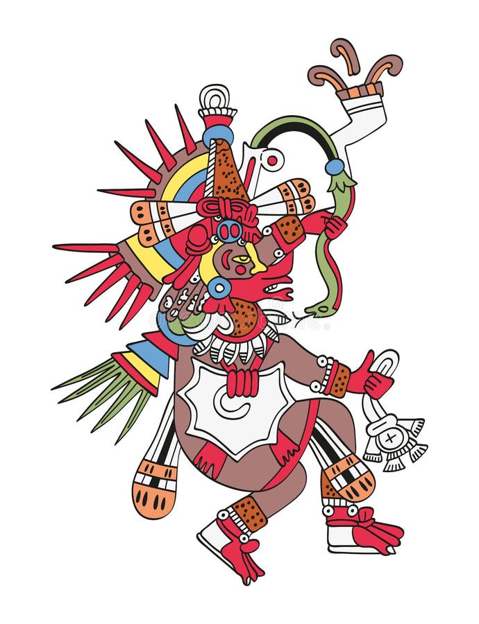 God Quetzalcoatl, the feathered serpent