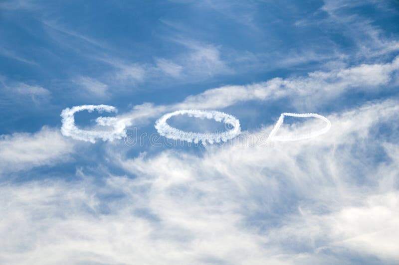 God written in the sky stock photo. Image of aeroplane - 7268194