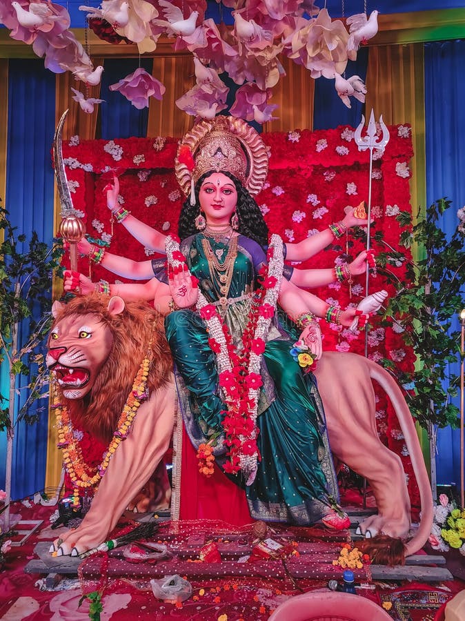 674px x 900px - Goddess Durga devi, mata. stock photo. Image of event - 258791092