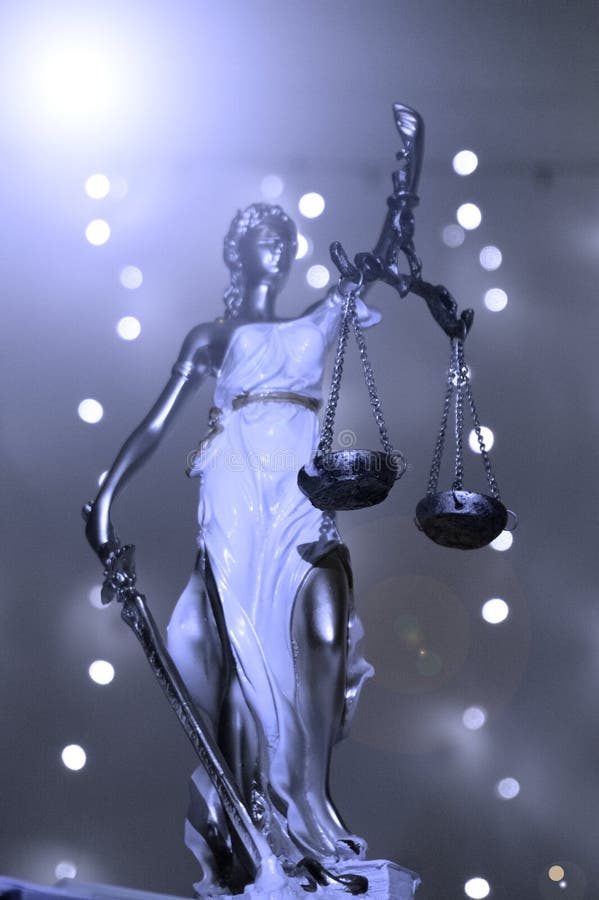 Goddess of justice representative of the law royalty free stock image