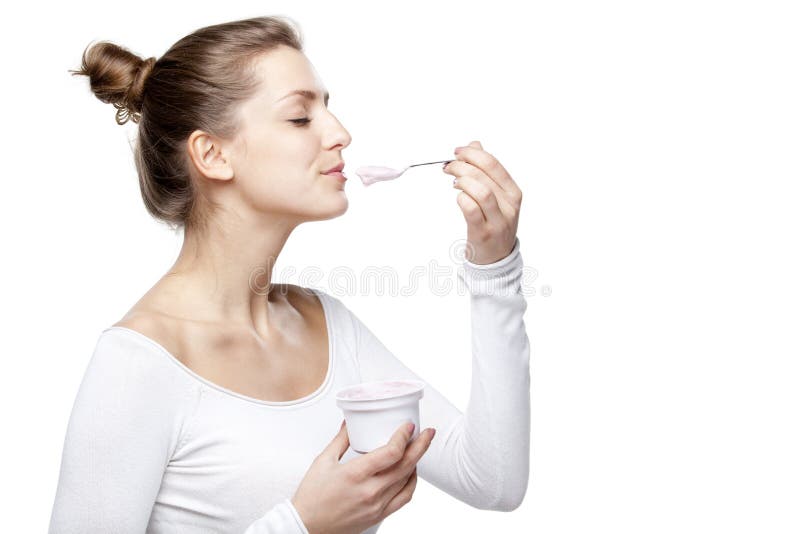 Godere del gusto di yogurt